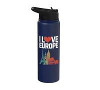 Me encanta Europa Monumentos Iconic Style Stainless Steel Insulated Water Bottle