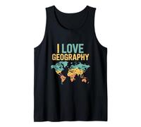 Me Encanta Geography World Maps Explorer Camiseta sin Mangas