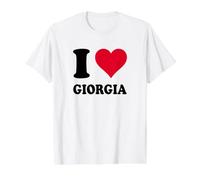 Me Encanta Giorgia Camiseta gráfica económica, Hombre, Blanco, XL