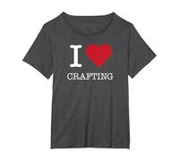 Me Encanta Hacer Manualidades, me Encanta Hacer Manualidades Camiseta, Mujer Tallas Grandes, Jaspeado Oscuro, 6XL Grande
