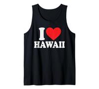 Me Encanta Hawaii Aloha Tropical Hawaiian Island Beach Surfer Camiseta sin Mangas