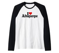 ME Encanta Heart Albuquerque, Nuevo MÉXICO, ABQ Camiseta Manga Raglan