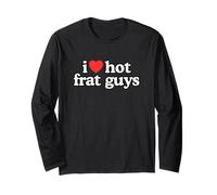 Me Encanta Heart Hot Frat Guys, Divertido Meme de la generación Z de la Hermandad universitaria Manga Larga