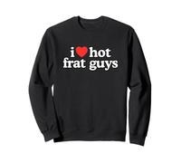 Me Encanta Heart Hot Frat Guys, Divertido Meme de la generación Z de la Hermandad universitaria Sudadera