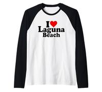 ME Encanta Heart Laguna Beach, Condado DE Orange, SoCal California Camiseta Manga Raglan