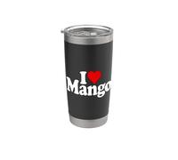 Me encanta Heart Mango Vaso térmico de acero inoxidable de doble pared