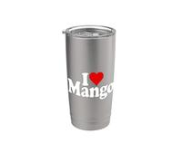 Me encanta Heart Mango Vaso térmico de acero inoxidable de doble pared