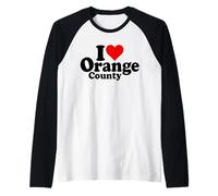 ME Encanta Heart Orange County The OC SoCal California Camiseta Manga Raglan