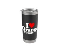 ME ENCANTA HEART ORANGE COUNTY THE OC SOCAL CALIFORNIA Vaso térmico de acero inoxidable de doble pared