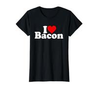 Me Encanta Heart Speak Pig Belly Camiseta gráfica económica, Mujer, Negro, M
