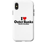 ME ENCANTA HEART THE OUTER BANKS, CAROLINA DEL NORTE, BOX Carcasa para iPhone X/XS
