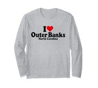 ME ENCANTA HEART THE OUTER BANKS, CAROLINA DEL NORTE, BOX Manga Larga