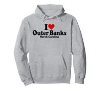 ME ENCANTA HEART THE OUTER BANKS, CAROLINA DEL NORTE, BOX Sudadera con Capucha