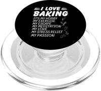 Me encanta hornear, es mi pasatiempo hornear galletas Mom Baker Bake PopSockets PopGrip para MagSafe
