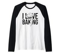 Me Encanta Hornear, panadería, Hobby Bake Baker Camiseta Manga Raglan