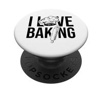 Me Encanta Hornear, panadería, Hobby Bake Baker PopSockets PopGrip Adhesivo