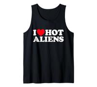 Me Encanta Hot Aliens Funny Extraterrestre Scifi ET Space UFO Camiseta sin Mangas