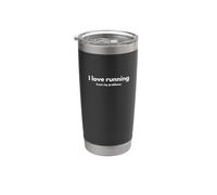 Me encanta huir de mis problemas citas divertidas Vaso térmico de acero inoxidable de doble pared