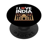 Me encanta India Taj Mahal Paisley Heritage Pride PopSockets PopGrip Adhesivo