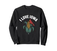 Me encanta Iowa Cardinal Corn Nostalgia Pride Sudadera
