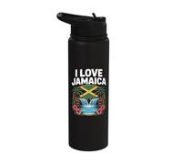 Me encanta Jamaica Tropical Island Vibes Stainless Steel Insulated Water Bottle