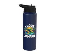 Me encanta Jamaica Tropical Vibes Island Stainless Steel Insulated Water Bottle