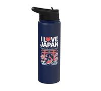 Me encanta Japón Torii Koi Sakura Blossom Stainless Steel Insulated Water Bottle