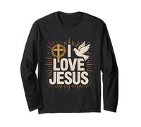 Me Encanta Jesús Faith Cross Dove Sunburst Manga Larga