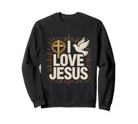 Me Encanta Jesús Faith Cross Dove Sunburst Sudadera