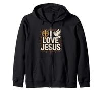 Me Encanta Jesús Faith Cross Dove Sunburst Sudadera con Capucha