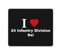 Me Encanta La 24 División De Infantería SSI Mouse Pad Lavable Alfombrilla De Escritorio Agradable Mousepad para Pc Gaming Hogar 25X30Cm