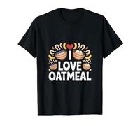 Me Encanta la Avena, Delicious Breakfast Joy Camiseta gráfica económica, Hombre, Negro, XL