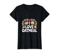 Me Encanta la Avena, Delicious Breakfast Joy Camiseta gráfica económica, Mujer, Negro, XS