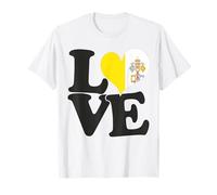 Me Encanta la Bandera de la Ciudad del Vaticano, corazón, Viajes patrióticos Camiseta