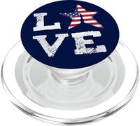Me Encanta la Bandera de la Libertad de EE. UU., Que Dice Que es una au Pair Orgullosa Patriota PopSockets PopGrip para MagSafe