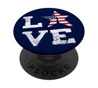 Me Encanta la Bandera de la Libertad de EE. UU., Que Dice Que es una au Pair Orgullosa Patriota PopSockets PopGrip Adhesivo