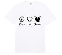 Me Encanta la batería Amante de la música Comfort Colors Adult Heavyweight T-Shirt