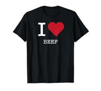Me Encanta la Carne de Res, me Encanta la Carne Camiseta, Hombre, Negro, 5XL