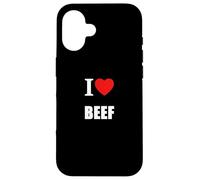 Me Encanta la Carne de Res para comedores de Carne, Agricultores, carniceros Amantes del bistec Carcasa para iPhone 16