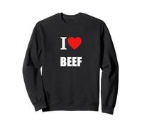 Me Encanta la Carne de Res para comedores de Carne, Agricultores, carniceros Amantes del bistec Sudadera