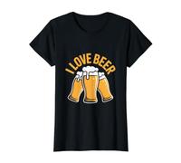 Me Encanta la Cerveza Cheers Craft Ales Camiseta gráfica económica, Mujer, Negro, L