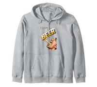 ¡ME Encanta LA Cerveza! Solo VIERLA EN MI Garganta, por F Sudadera con Capucha