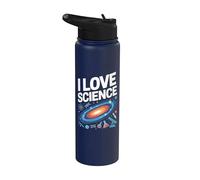 Me encanta la ciencia entusiasta del universo cósmico Stainless Steel Insulated Water Bottle