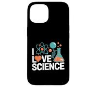 Me Encanta la Ciencia química diseño de átomos Carcasa para iPhone 15