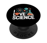 Me Encanta la Ciencia química diseño de átomos PopSockets PopGrip Adhesivo