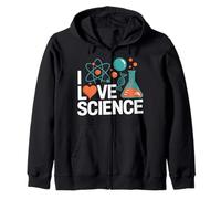 Me Encanta la Ciencia química diseño de átomos Sudadera con Capucha