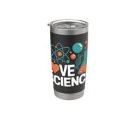 Me encanta la ciencia química diseño de átomos Vaso térmico de acero inoxidable de doble pared
