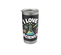 Me encanta la ciencia Química Física Biología Vaso térmico de acero inoxidable de doble pared