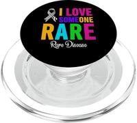 Me Encanta la Conciencia sobre Las Enfermedades Raras - Día de Las Enfermedades Raras de Zebra 2026 PopSockets PopGrip para MagSafe