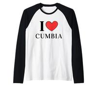 Me Encanta la Danza de Cumbia Camiseta Manga Raglan